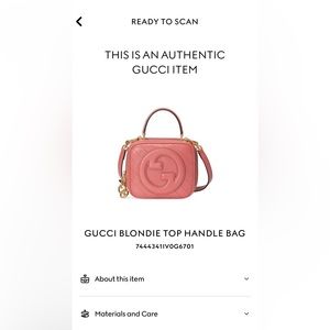 Gucci Blondie Top Handle Bag Pink Leather